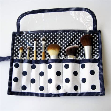 empty makeup brush roll.